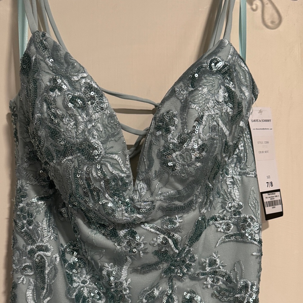 Dave & Johnny Gown in Mint - Picture 5 of 11